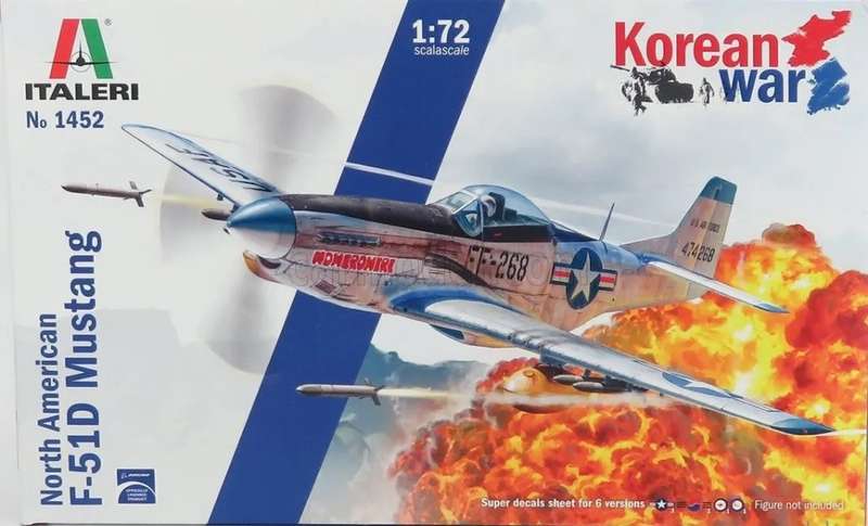 F-51D Mustang `Korean War` - 1/72 Scale (IT1452)(Italeri)