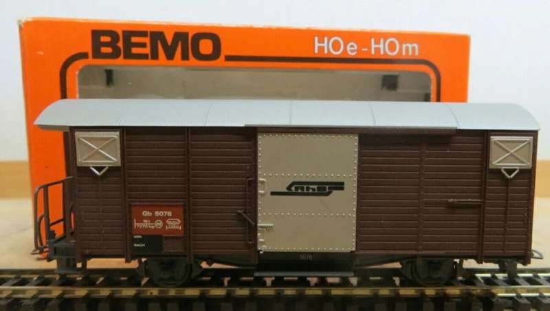 Ged.Gueterwagen Rh B - H0e Gauge (BEMO2056)(Bemo)