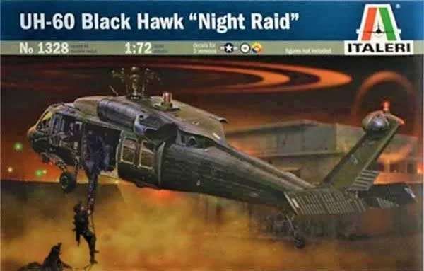 Sikorsky UH-60 Black Hawk `Night Raid` - 1/72 Scale (IT1328)(Italeri)