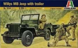 Willys MB Jeep with Trailer - 1/35 Scale (IT314)(Italeri)