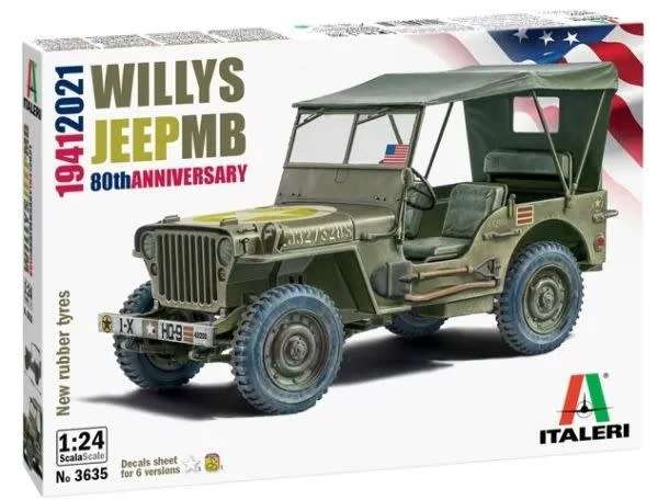 WIllys Jeep MB `80th Anniversary` - 1/24 Scale (IT3635)(Italeri)