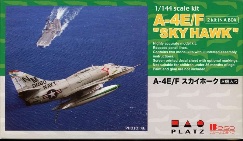 Douglas A-4E/F Skyhawk (2 kits in box) - 1/144 Scale (PD-18)(TH2249)(Platz) - REDUCED PRICE