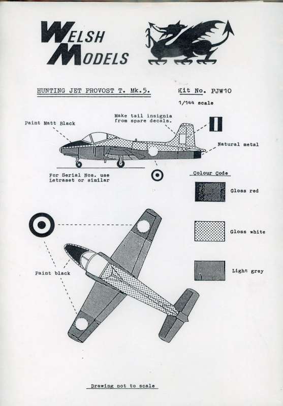 Hunting Jet Provost T.Mk.5 - 1/144 Scale (PJW-10)(TH2279)(Welsh Models)