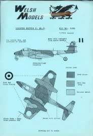 Gloster Meteor F.Mk.8 - 1/144 Scale (PJW-9)(TH2278)(Welsh Models)