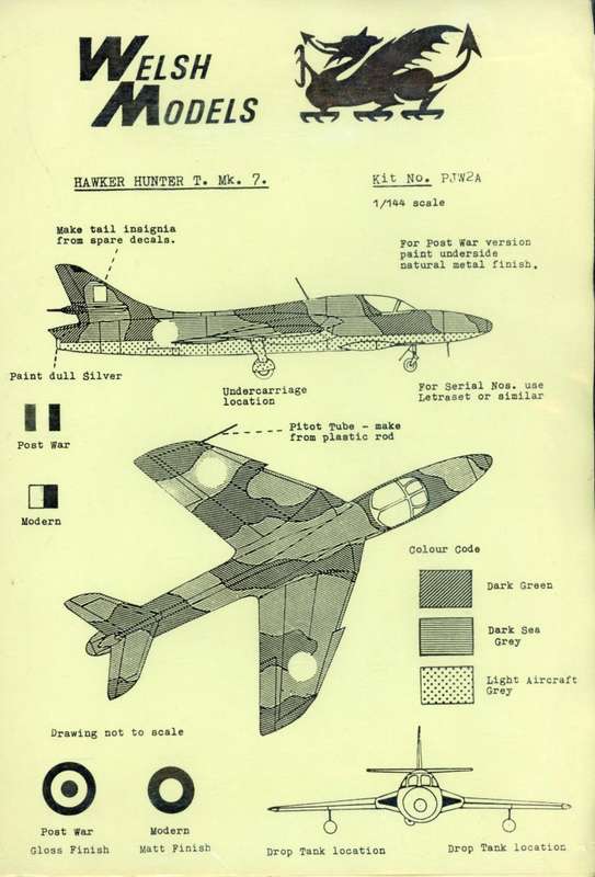 Hawker Hunter T.Mk.7 - 1/144 Scale (PJW-2A)(TH2273)(Welsh Models)