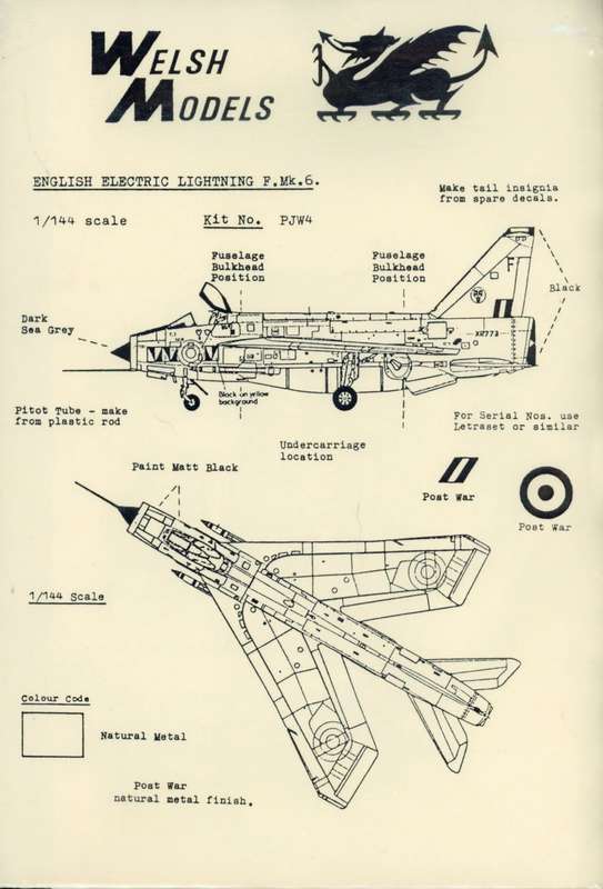 EE Lightning F.Mk.6 - 1/144 Scale (PJW-4)(TH2275)(Welsh Models)