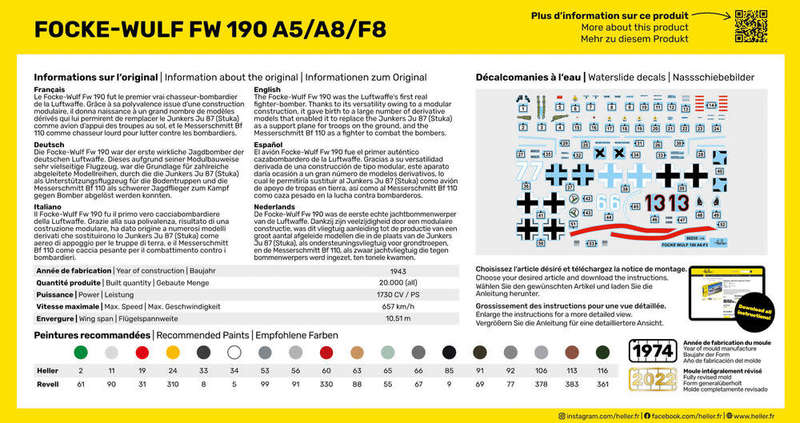 FW190 A5/A8/F8 Starter Kit- 1/72 Scale (HEL56235)(Heller)