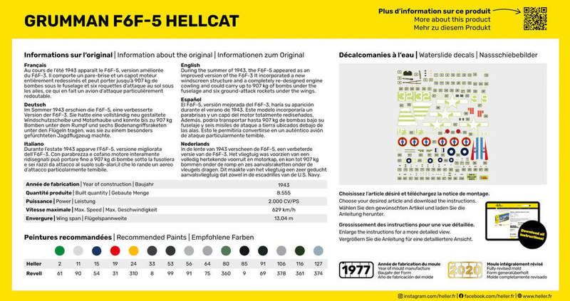 Grumman F6F Hellcat Starter Kit- 1/72 Scale (HEL56272)(Heller)