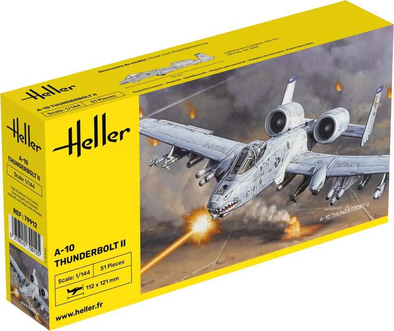 Fairchild A-10 Thunderbolt II- 1/144 Scale (HEL79912)(Heller)