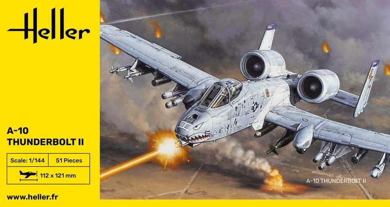 Fairchild A-10 Thunderbolt II- 1/144 Scale (HEL79912)(Heller)