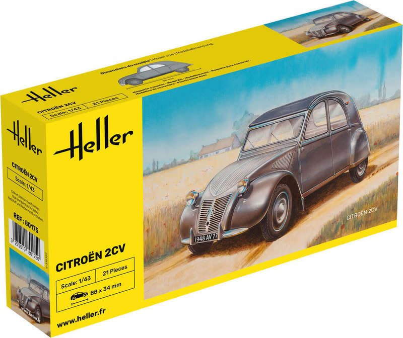 Citroen 2 CV - 1/143 Scale (HEL80175)(Heller)