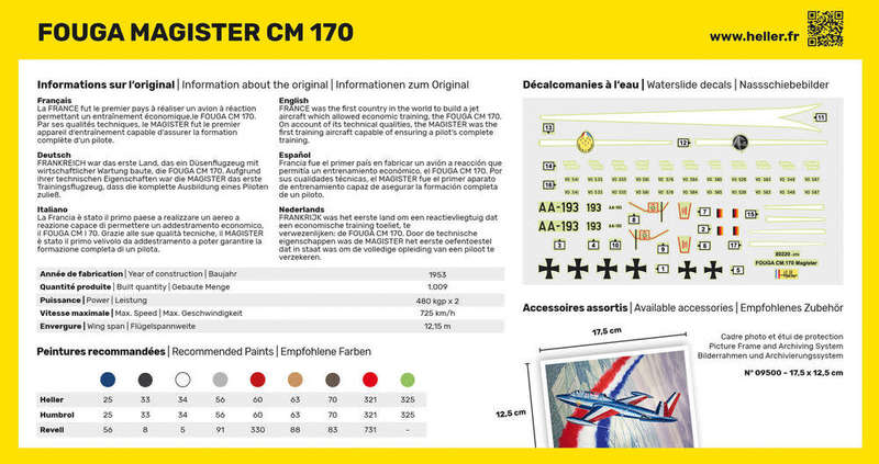 Fouga & CIE  Fouga Magister - 1/172 Scale (HEL80220)(Heller)