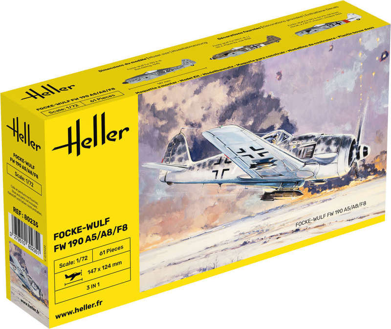 Focke Wulf FW 190 A5/A8/F8 - 1/172 Scale (HEL80235)(Heller)
