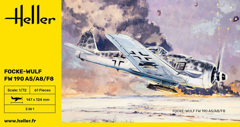 Focke Wulf FW 190 A5/A8/F8 - 1/172 Scale (HEL80235)(Heller)