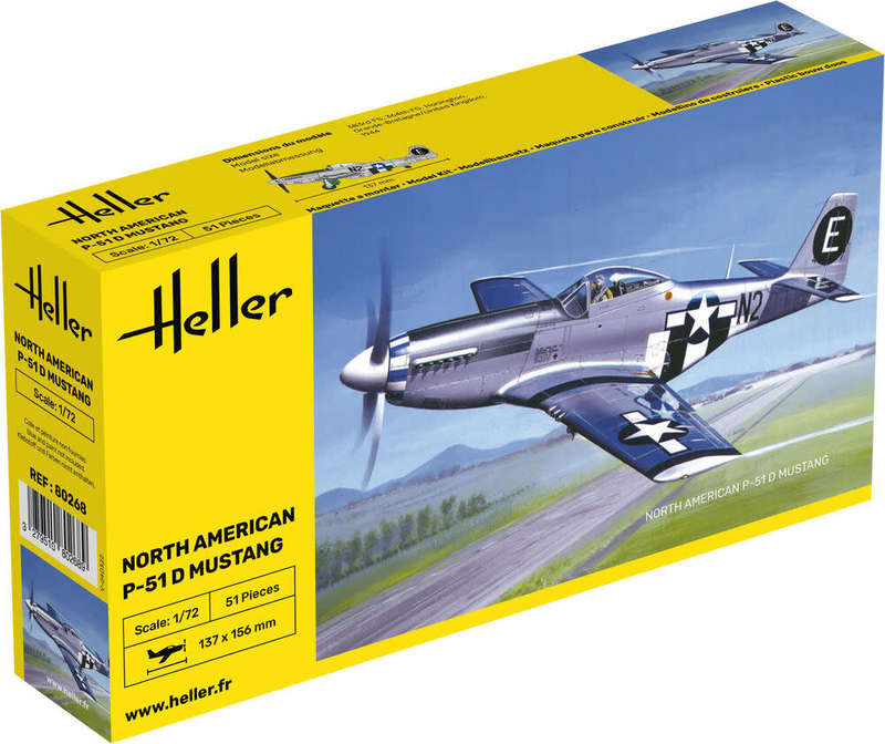 North American P-51 Mustang - 1/172 Scale (HEL80268)(Heller)