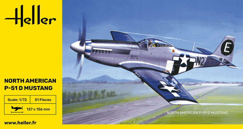 North American P-51 Mustang - 1/172 Scale (HEL80268)(Heller)