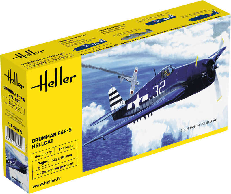 Grumman F6F Hellcat - 1/172 Scale (HEL80272)(Heller)