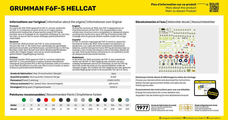 Grumman F6F Hellcat - 1/172 Scale (HEL80272)(Heller)