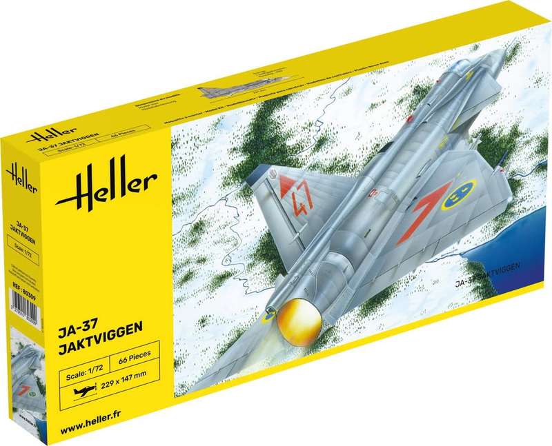 Saab JA-37 Jakviggen - 1/172 Scale (HEL80309)(Heller)