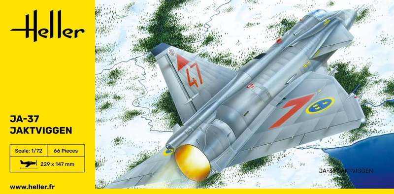 Saab JA-37 Jakviggen - 1/172 Scale (HEL80309)(Heller)