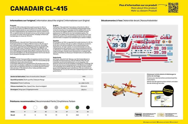 Canadair C415 - 1/72 Scale (HEL80370)(Heller)