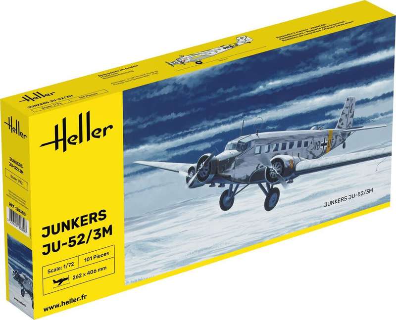 Junkers JU-52/3M - 1/72 Scale (HEL80380)(Heller)