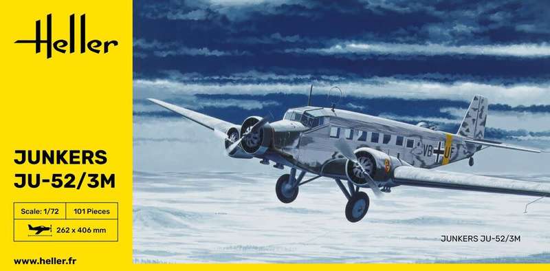Junkers JU-52/3M - 1/72 Scale (HEL80380)(Heller)