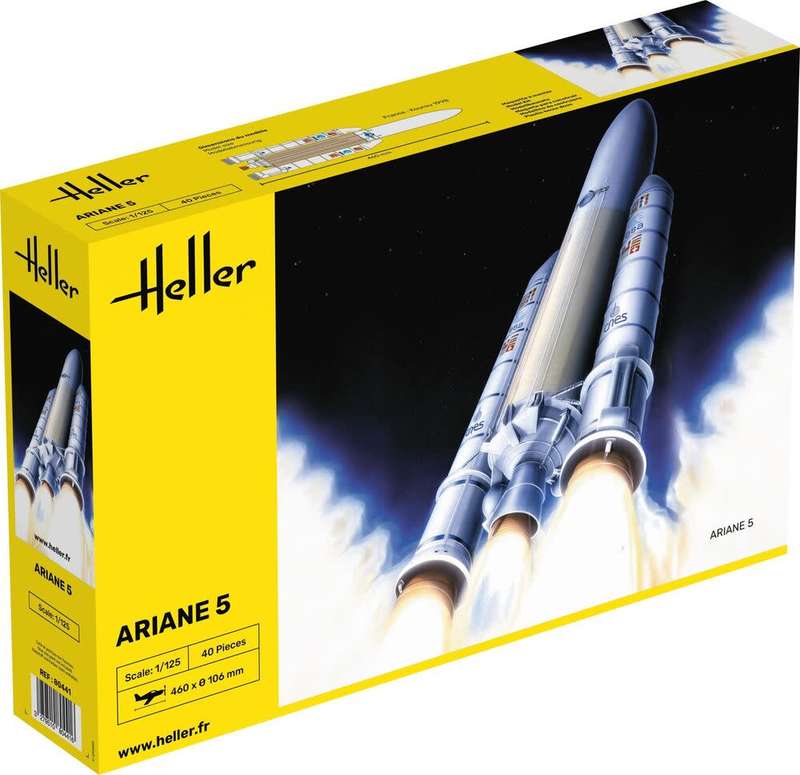 Ariane 5 Space Launch Vehicle - 1/125 Scale (HEL80441)(Heller)