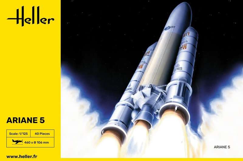 Ariane 5 Space Launch Vehicle - 1/125 Scale (HEL80441)(Heller)