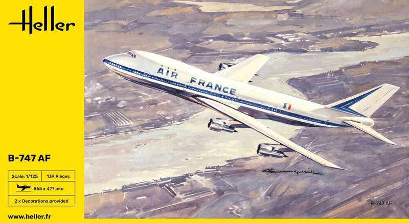 Boeing B-747 AF - 1/125 Scale (HEL80459)(Heller)