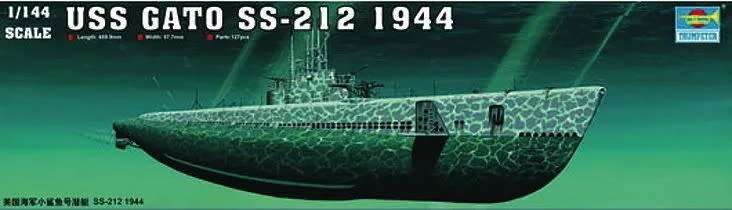 USS GATO SS-212 1944 - 1/144 Scale (TRUMP05906)(PG1042)(Trumpeter)