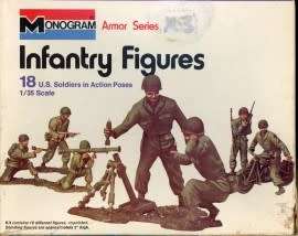 18 US Infantry Figures - 1/35 Scale (Monogram)(MON8213)