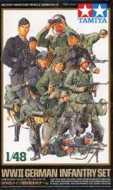 WWII German Infanrty Set - 1/48 Scale (Tamiya)(TAM32512)(ON0189)