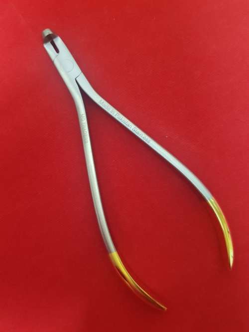 (TC) Dental Piers Distal End Wire Cutter & Holder 17cm Sand & Gold German Stainless Steel