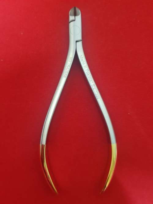 (TC) Dental Piers ligature Wire Cutter 12cm Sand & Gold German Stainless Steel