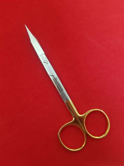 (TC) Goldman Fox Scissor Gold 13cm Curved German Stainless Steel