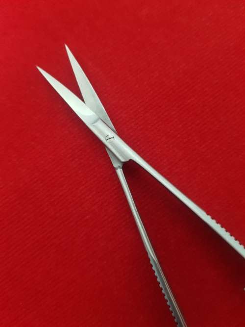 (TC) Castroviejo Scissor Flat Handle 12cm Straight German Stainless Steel