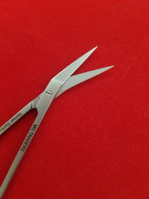 Iris Scissor Angled 12cm German Stainless Steel