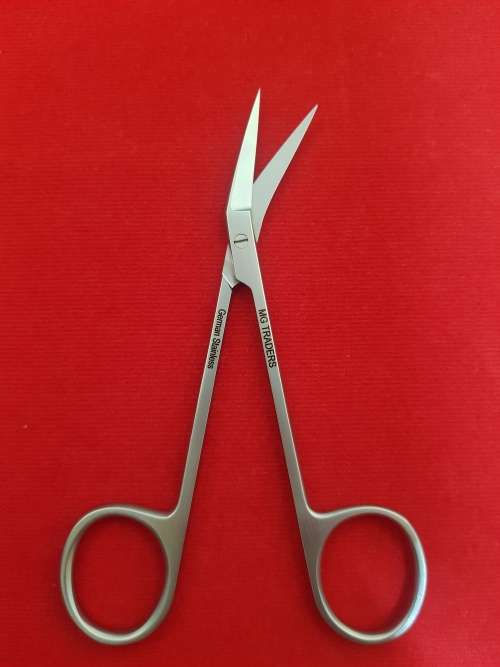 Iris Scissor Angled 12cm German Stainless Steel