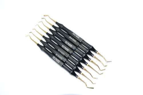 Composite Filling Spatulas Resin 7 Psc Doubl Titanium Coated German Stailess Steel