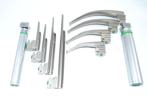 Laryngoscopes 10Pcs Kit Non Heatable German Green Fiber