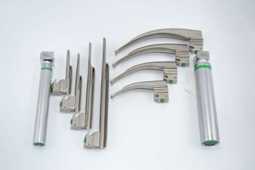 Laryngoscopes 10Pcs Kit Non Heatable German Green Fiber