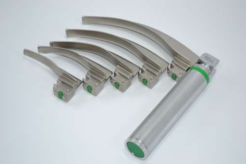 Laryngoscopes 6Pcs Kit Non Heatable German Green Fiber