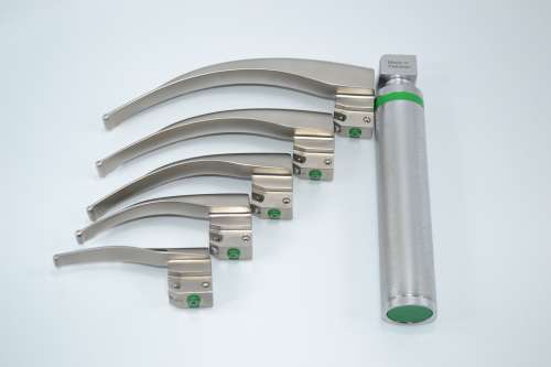 Laryngoscopes 6Pcs Kit Non Heatable German Green Fiber
