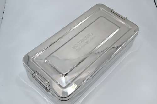 Instruments Box With Lock (Size 8x16) (Depth 4Inch) German Stainless Steel