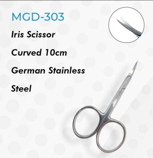 Iris Scissor Curved (10cm) German Stainless Steel