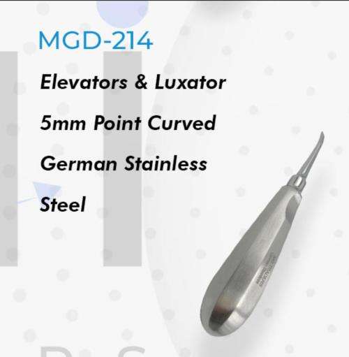 Elevators & Luxator Curved 5mm Point German Stainless Steel