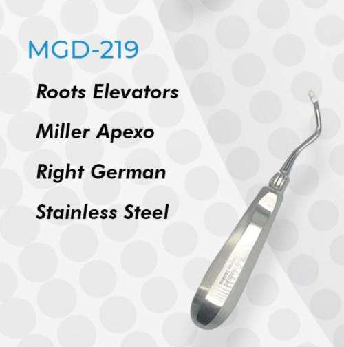 Roots Elevators Miller Apexo Right German Stainless Steel