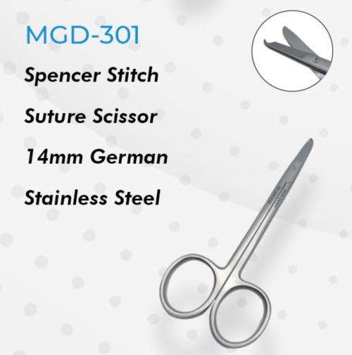 Spencer Stitch Suture Scissor 14cm German Stainless Steel