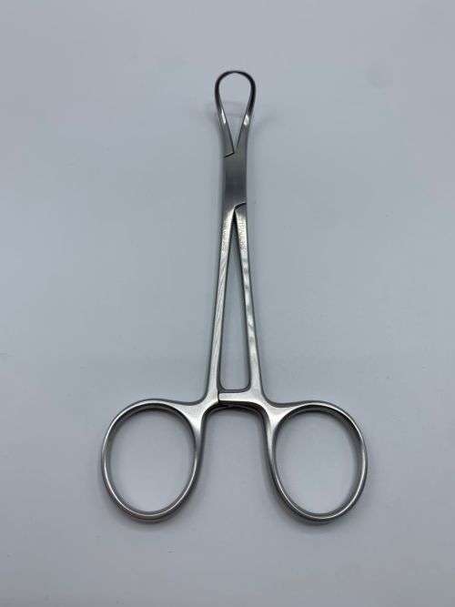 Forceps Backhuas Towel Clamp 13cm Curved German Stainless Steel